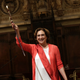 Ada Colau raises the mayor baton